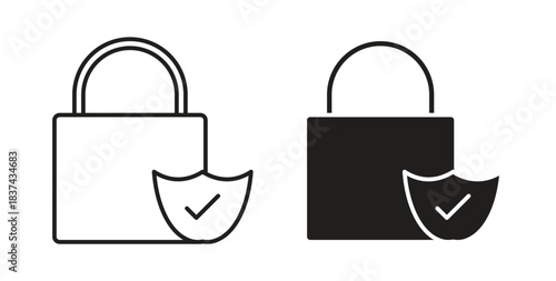 Security lock icons pack. icon for web design isolated on white background