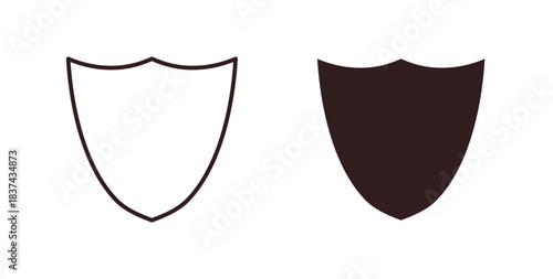 Shield icons pack. icon for web design isolated on white background