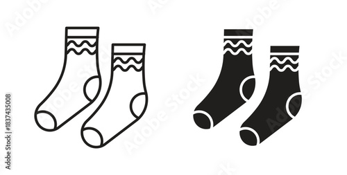 Socks icons pack. icon for web design isolated on white background
