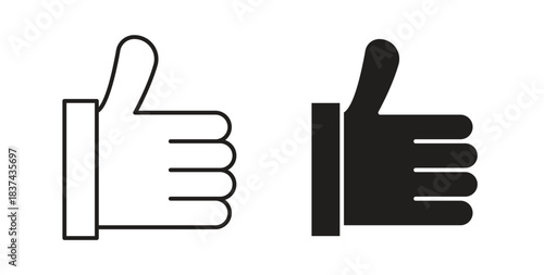 thumbs up icons pack. icon for web design isolated on white background