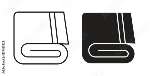 Towel icons pack. icon for web design isolated on white background