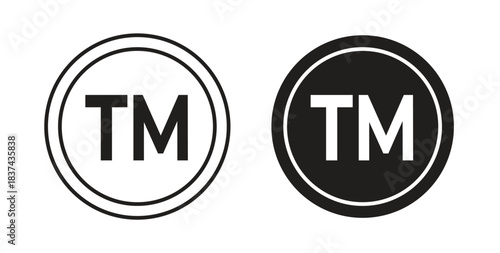 Trademark icons pack. icon for web design isolated on white background