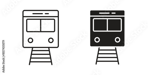 Train icons pack. icon for web design isolated on white background