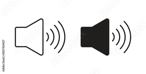 Volume icons pack. icon for web design isolated on white background