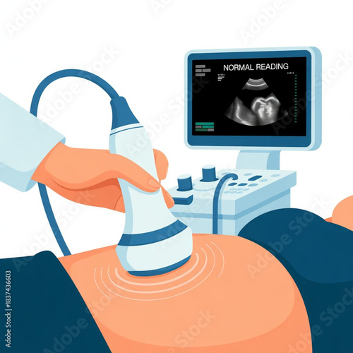 Handheld Ultrasound Probe Vector