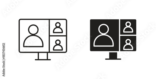Webinar icons pack. icon for web design isolated on white background