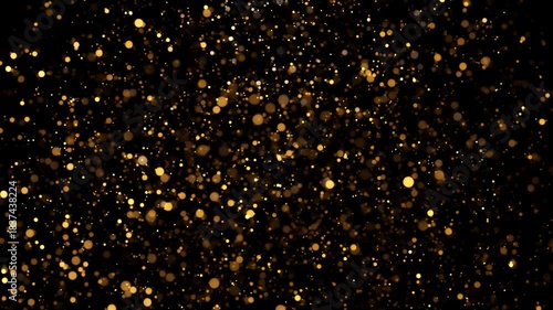 Golden Christmas Bokeh Orbs – Festive Glowing Light Particles Background.
A cinematic close-up of glowing golden bokeh spheres gently floating and shimmering in a dark space.