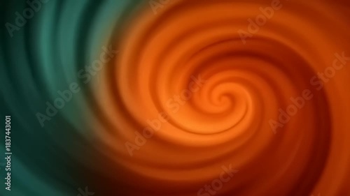 Abstract Swirl of Orange and Teal Colors.