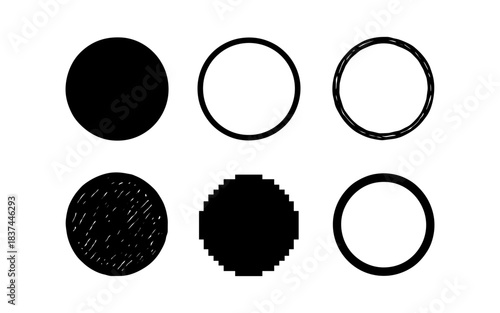 Modern circular designs with textured and minimalist styles