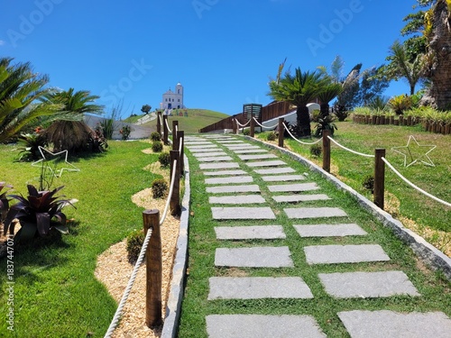 Valokuva Church of Our Lady of Nazareth in Saquarema overlooks surf beaches and the Stone House Square, a site of geological history, blending faith, nature, science and culture in one destination