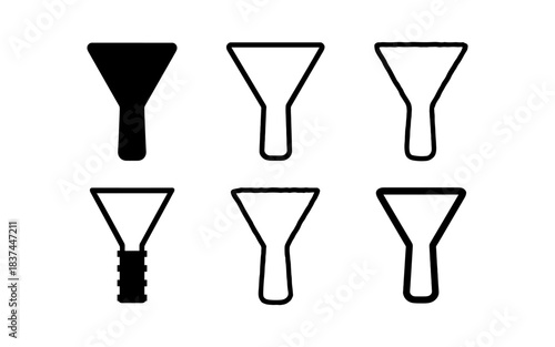 Silhouette spatula icons set: black and white pictograms for kitchen tools