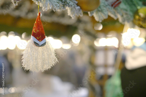 Santa Ornament at Christmas Market in Craiova