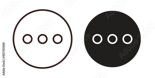 More icons design is in black and white, line stock illustration