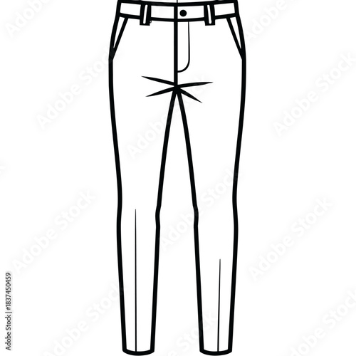 Men's Dark Grey Slim-Fit Chinos Trousers with Belt Loops, Button Closure, Zipper Fly, and Side Pockets - Versatile Business Casual & Smart Everyday Wear, Modern Tailored Style Apparel for Work & Leisu