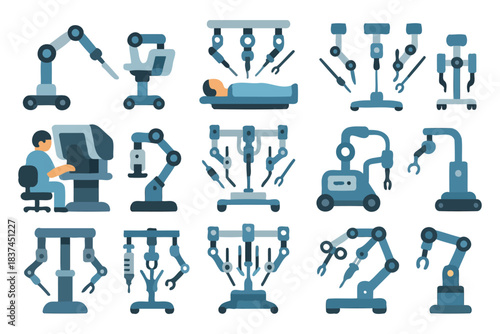 Advanced robotic surgery and automation equipment in medical technology.
