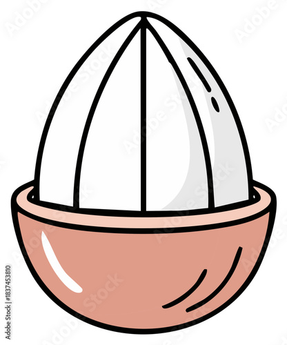 Cartoon citrus juicer with segmented reamer for making fresh juice
