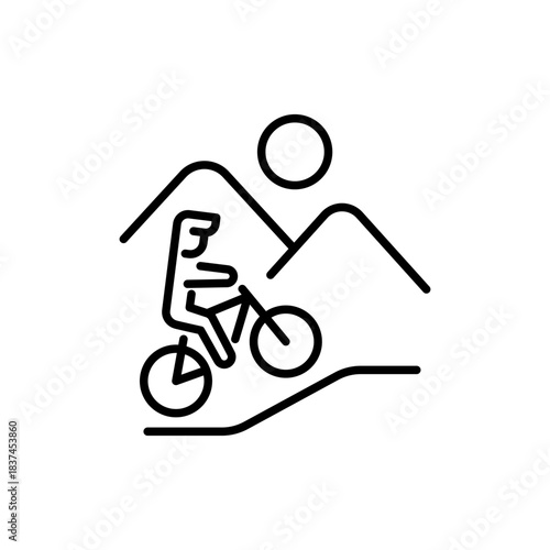 Bicycle vector icon. editable line icon for outdoor, cycling, and fitness symbols