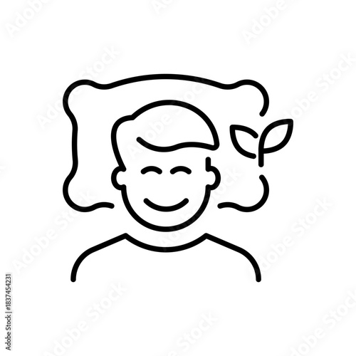 Eco-conscious vector icon. editable line icon for nature awareness graphics