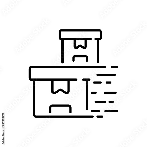 Package vector icon. editable line icon, outline style shipping symbols
