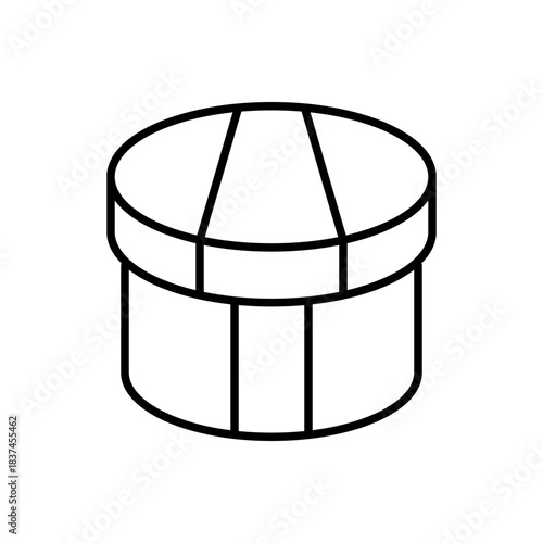 Drum vector icon. editable line icon in flat style for music, percussion, band