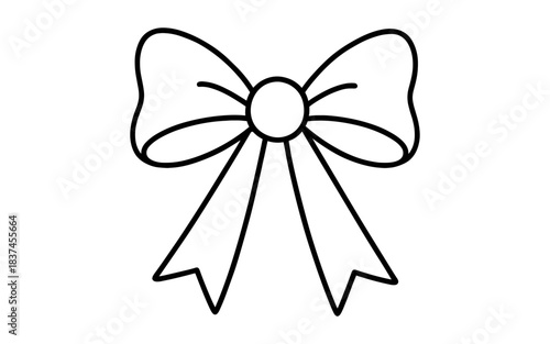 Elegant outline bow knot”