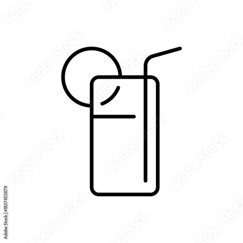 Drink vector icon. editable line icon for beverages, cocktails, and refreshment