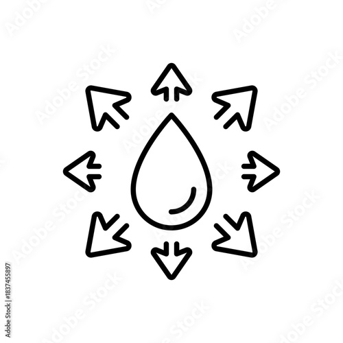 Water conservation vector icon. editable line icon in outline style symbols