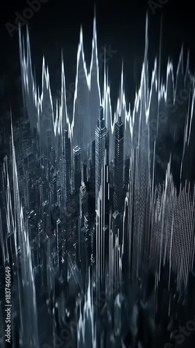 Abstract Ice Formation - Captivating Light and Shadow Display in Nature.