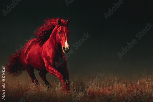 Running red horse symbolizes strength and renewal for the upcoming Chinese New Year celebration in 2026