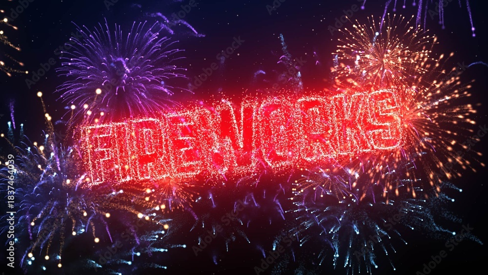 Exploding Firework Names Exploding Fireworks Titles Stock Template | Adobe Stock