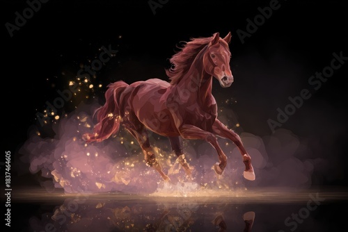 Symbol of joy and prosperity, the vibrant red horse gallops into the Chinese New Year celebration for 2026, embodying strength and grace