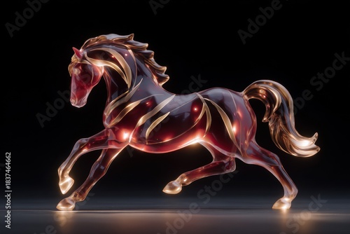 Red horse symbolizes strength and luck for the Chinese New Year 2026 celebration