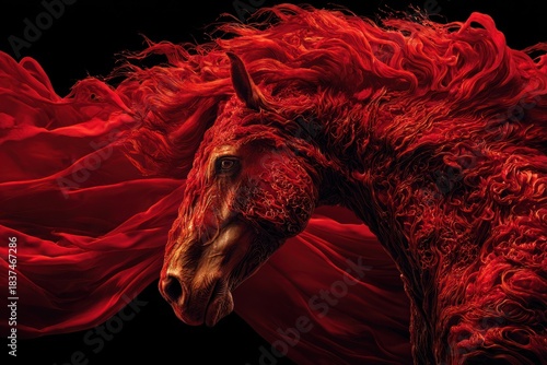 Symbolic red horse representing the vibrant spirit of Chinese New Year celebration in 2026