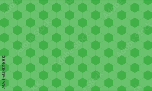 Fondo de futbol soccer con hexágonos verdes sobre un fondo verde muy claro
