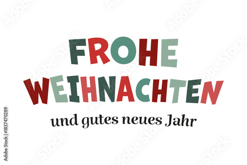 Frohe Weihnachten und gutes neues Jahr - Weihnachtsbanner auf transparentem Hintergrund