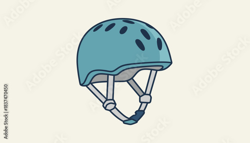 A sy bicycle helmet with ventilation holes and adjustable ss positioned against a subtle gradient background.