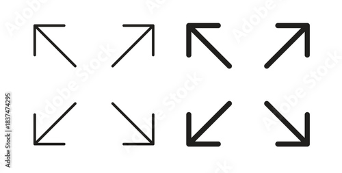 Full size icons, vector design. Silhouette and stroke icon collection