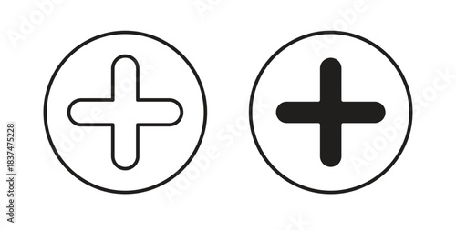 Hospital sign icons, vector design. Silhouette and stroke icon collection