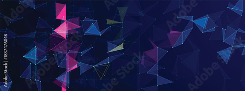 Technology abstract background with plexus digital elements