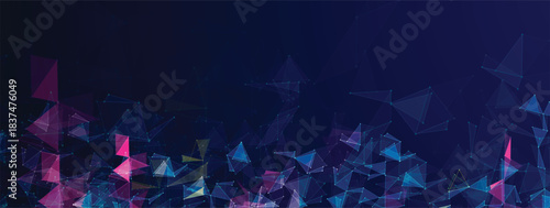 Technology abstract background with plexus digital elements