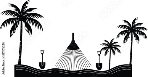 Personalized Gardener SVG: Farm Tool Silhouette