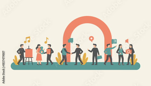 An arts and networking night where alumni showcase creative talents while creating an environment for connecting over shared interests.