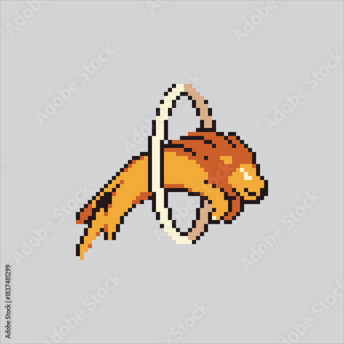Pixel art illustration Circus Lion. Pixelated Jumping Lion. Circus Jumping Hoop Lion Icon pixelated for the pixel art game and icon for website and video game. old school retro.