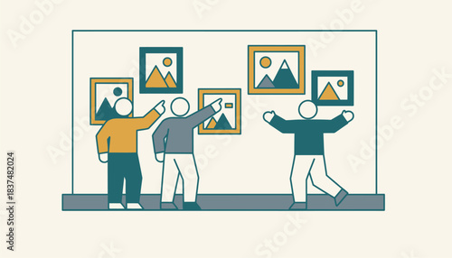 A photography contest where entrants display their work in a gallery appreciating each others perspectives and celebrating artistic expression.