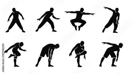 Hop Dance Step Icon Vector Illustration | Simple Dance Footwork Symbol | Step-by-Step Hop Movement Graphic