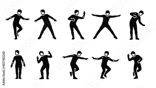 Hop Dance Step Icon Vector Illustration | Simple Dance Footwork Symbol | Step-by-Step Hop Movement Graphic