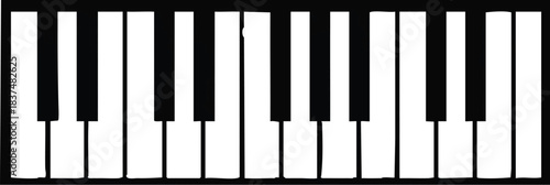 Piano keyboard with black and white keys musical instrument music concept.