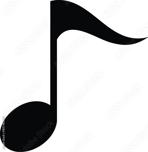 Musical note symbol representing sound and melody a visual representation of music.