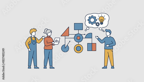 A group project presentation with students showcasing their final product to the class highlighting teamwork and creativity.