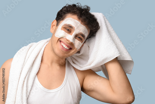Young man with applied faci...